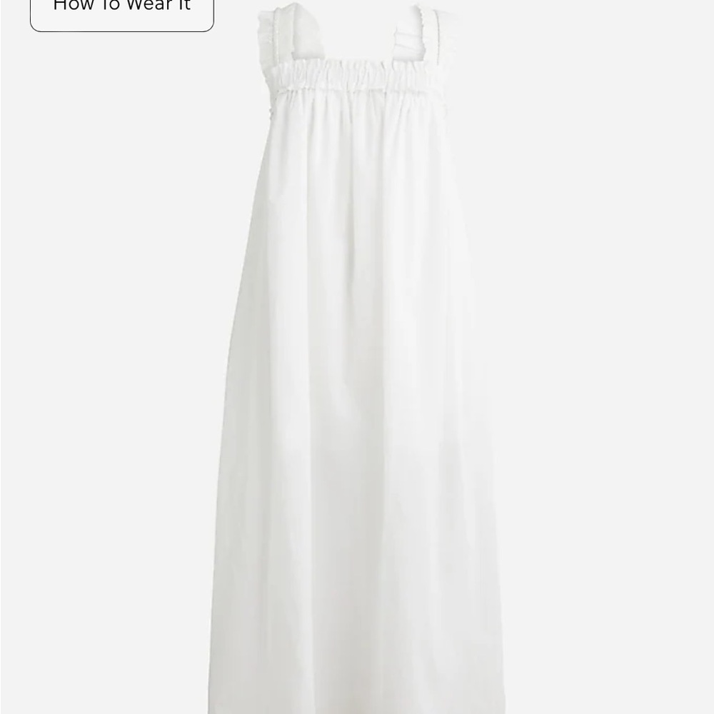 J. Crew cotton voile ruffle-trim shift dress size large - Picture 5 of 12